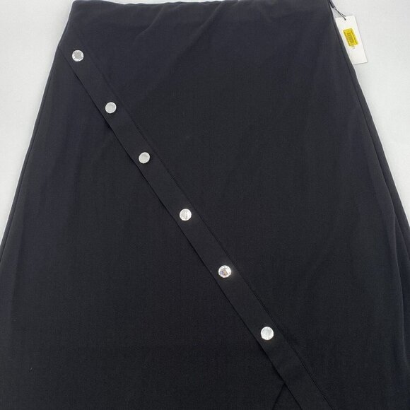 Calvin Klein Women's Size XL Snap Button Horizontal Skirt Black NWT - Picture 4 of 11